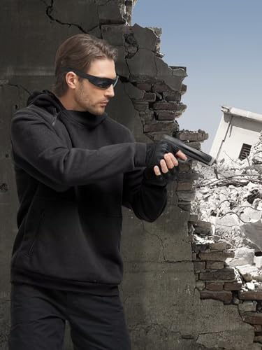 FREE SOLDIER Men's Tactical Winter Fleece Pullover Hoodie Warm Long Fleece lined Hooded Sweatshirt 5