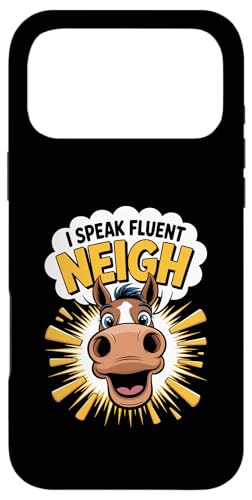 I Speak Fluent Neigh面白馬乗馬ユーモア スマホケース iPhone 17 Pro Max 用