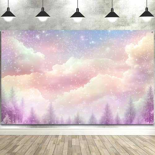 5X5ft Rainbow Cloud Backdrop for Photoshoot Gradient Color Sky Birthday Party Decorations Photography Background Gir Baby Shower Decoration Backdrop Cake Table Studio Photo Props Supplies