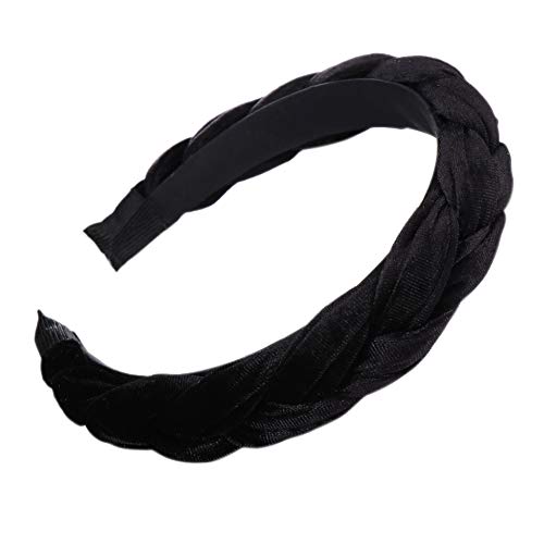 Amorar Rétro Serre-têtes Mode Cerceaux De Cheveux Headband Bandeaux Bande De Cheveux Dames Velours Tressé Bandeau Coiffe Tête Chaîne Cheveux Accessoires Cover