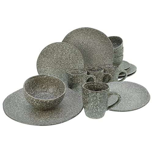 CreaTable, 23770, Serie GRANIT, 16-teiliges Geschirrset, Kombiservice...
