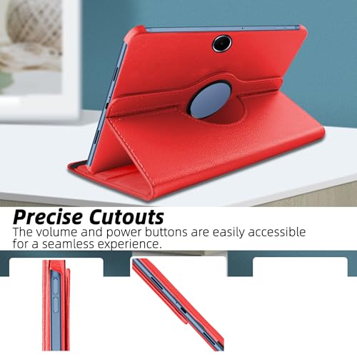 Image of TGK 360 Rotatable Smart Flip Cover for OnePlus Pad Lite 11 inch Tablet Case, Oppo Pad SE 11 inch (Red)