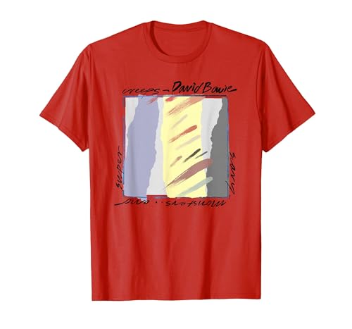 Image of David Bowie - Scary Monsters Abstract T-Shirt, Men, Red, Small