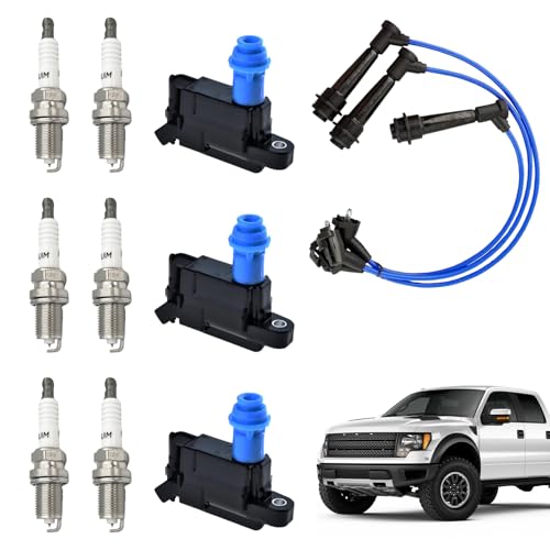 3PCS UF228 Ignition Coils,6PCS Iridium Spark Plugs,3Pcs Spark Plug Wires ...