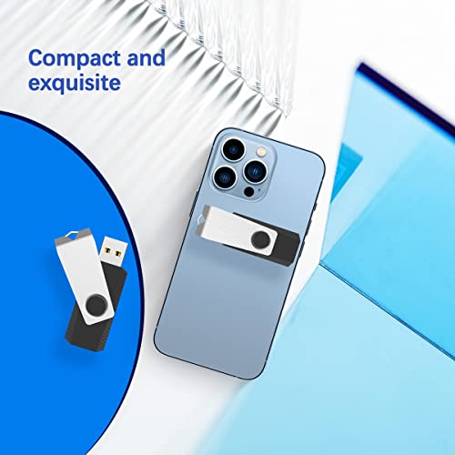 RAOYI 16GB USB 2.0 Flash Drive Swivel Metal Memory Stick Thumb Drive for Data Storage (Black) by RAOYI - Used condition - Image 8