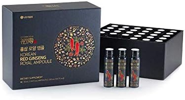 LG H&H re:tune Gold Vision Korean Red Ginseng Royal Ampoule I 100% Korean Red Ginseng Extract, Portable Ampoules, Healthy Immune System Support Booster and Energy Enhancement, No- Caffeine - 30 Packs