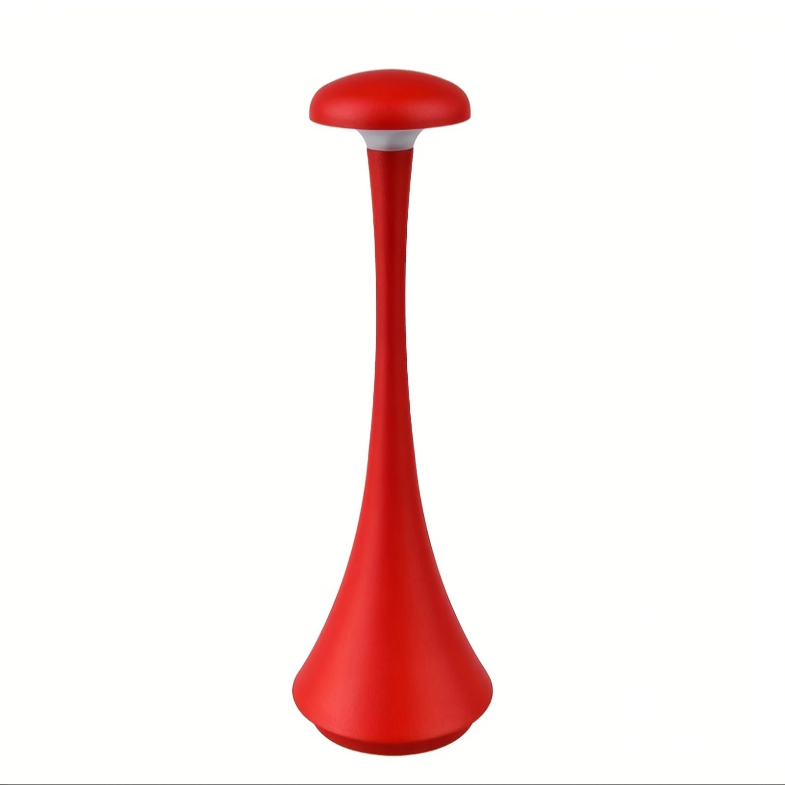 LED Modern Desk Lamp with Touch Control, USB-C Rechargeable, 3 Color Temperatures, Stepless Dimming, Splash-Proof, Non-Flickering, 10.4-inch Height (Red)