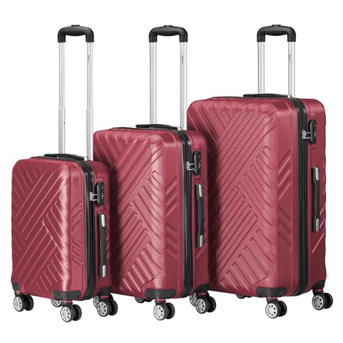 Zelsius Set de valises à 3 pièces Rouge| Valises...