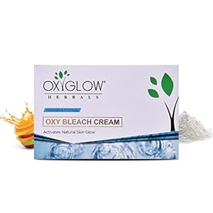 OxyGlow Bleach Cream OXY Enriched with Active Fruit Ingredients| Gently Exfoliates the Skin|Improves Texture & Brightens the Skin| Gives Natural Glow 50Gram