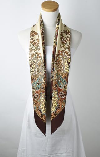 corciova XL 40x40 Satin Square – Oversized Silk-Feel Fashion Scarf for Women, Hair Wrap, Headband, Bandana, Neckwear4