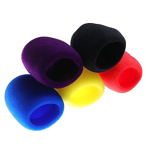 Paquete de 5 fundas de espuma para micrófono inalámbricos, esponja desechable para micrófono, filtro de repuesto de espuma para micrófono