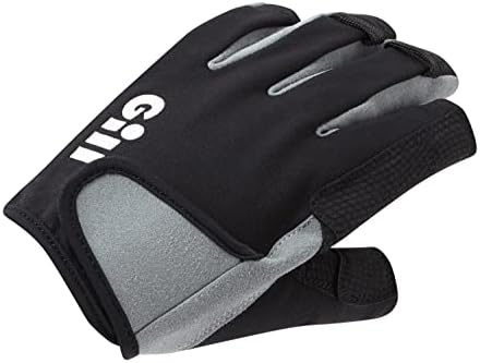 Gill Deckhand Sailing Gloves - Short Finger with ¾ Length Fingers - 50+ UV Sun Protection & Water Repellent