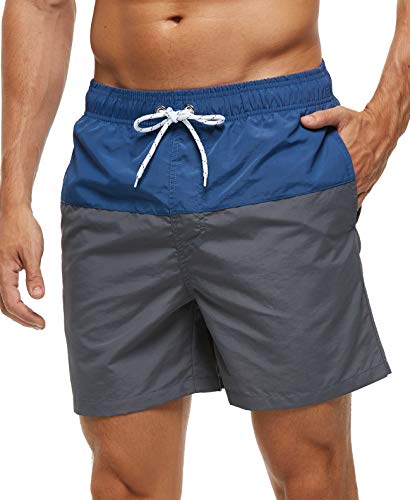 Image of SILKWORLD Men's Swim Trunks Waterproof Bathing Suit Quick Dry Shorts with Pockets