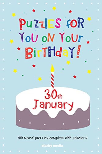 Puzzles for you on your Birthday - 30th January 1503378810 Book Cover