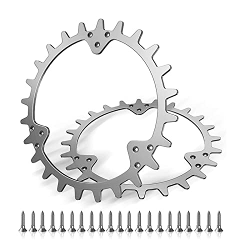 2 piezas de acero inoxidable para robot cortacésped 420/320/430X/435X/440/450X, tamaño de rueda de 255 mm, 18 tornillos de acero inoxidable para más agarre, accesorios para robot