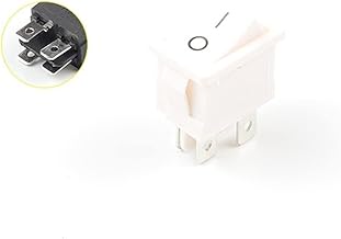 Interruptor basculante 5 unids/lote KCD1 4 pines 21*15mm interruptor basculante de encendido-apagado de barco 6A/250V AC 10A/125V AC con interruptor de luz rojo azul verde amarillo ( Color : White Whi