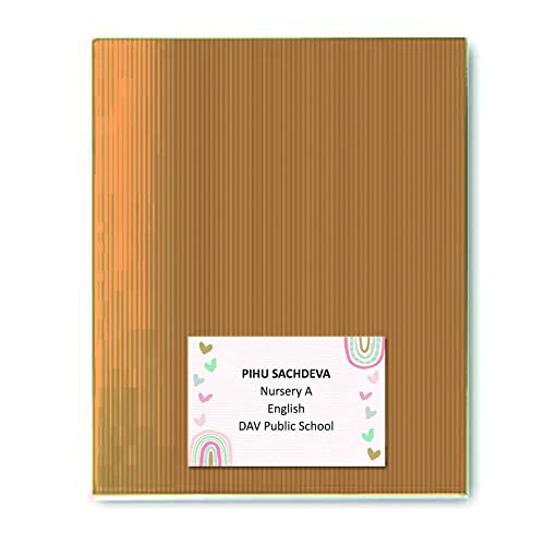 Image of Brown Cloud Personalized /Customized Copy Labels for School Notebook /Copies /Books with Photographs /Name /Class /School Name (CL 011) (Pack of 25 Labels)