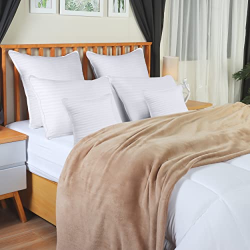 Utopia Bedding Bed Pillows for Sleeping European Size (White), Set of 2, Down Alternative Pillow for Sleeping, Cooling Hotel Quality Pillow Set for Back, Stomach or Side Sleepers