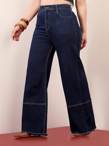 Image of Miss Chase A+ Women's Bootcut High Rise Stretchable Denim Jeans