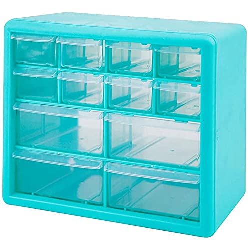 Sarngk Organizador de Almacenamiento de Escritorio con 12 Cajones, CajóN de Escritorio para Manualidades, Caja de Almacenamiento de PláStico para Escritorio, Adorno de Arte DIY