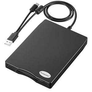 Floppy Disk Reader 3.5 inch External USB Floppy Disk Drive Floppy Disc Reader for PC Laptop Windows 11/10 (Frosted Texture, 3.5 Inch)