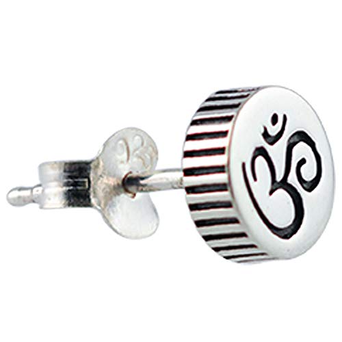Fourseven 925 Sterling Silver Jewelry Stud | Om Stud for Men Women