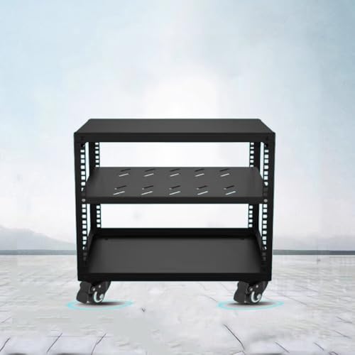 Soporte de audio con ruedas, torre de almacenamiento de medios AV móvil para equipos de audio domésticos