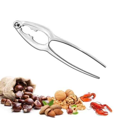 WMUVAZA Cascanueces, Rompe Nueces, nueces abridor de nueces, Cascanueces de Metal, Casca nueces con Agarre Antideslizante, cascador de nueces para Todo Tipo de nueces, Langosta