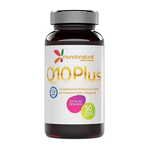 Mundo Natural - Q10 Plus | Magnesio Bisglicinato + Coenzima Q10 | Bisglicinato de Magnesio Disminuye Cansancio y Fatiga | Q10 Coenzima Biotransformada | Ubiquinol Mejor Absorción y Biodisponibilidad