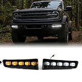 OSNLEW Led Fog Lights for Ford Bronco 2021-2025 2/4 Door Daytime Running Light Amber Turn Signal Light