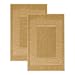 Superior 100% Premium Long-Staple Combed Cotton 2 Piece Bath Mat Set, Toast