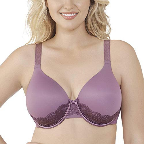 Image of Vanity Fair Women's Full Figure Beauty Back Smoothing Bra with Lace, 4-Way Stretch Fabric, Lightly Lined Cups up to DD
