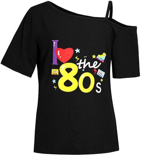 Neilyoshop 80S Costume For Girls 80S Retro Hop Hip Set I Love The 80S Shirts For Halloween Cosplay thumb #2