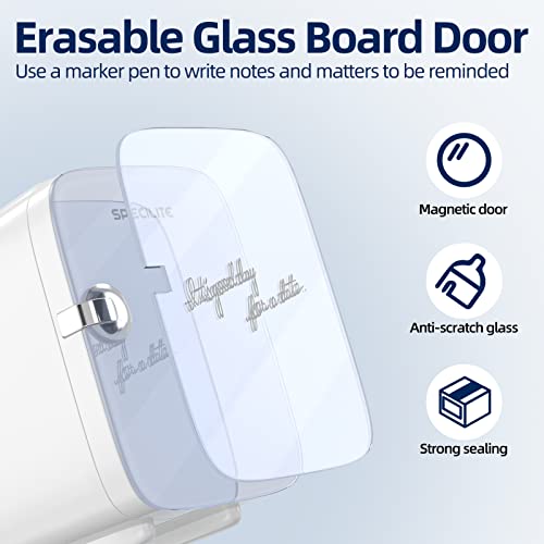 Specilite Mini Fridge For Skin Care, Portable Beauty Fridge With Eraser Board Door And Bead Chain(4 Liter/6 Can) Cooler And Warmer, Personal Ac/Dc Refrigerator For Makeup, Food, Travel, Bedroom #TOP3