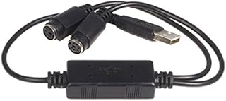 StarTech.com USB to PS/2 Adapter for Keyboard and Mouse - Keyboard / mouse adapter - USB - USBPS2PC, Black