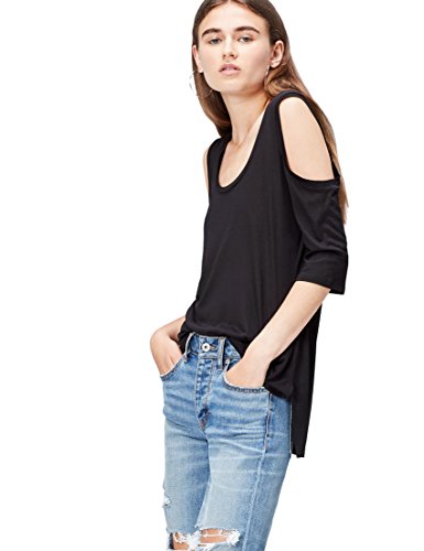 find. 70187 camisetas mujer fiesta,, Negro (Black), 38 (Talla del Fabricante: Small)