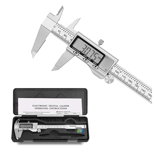 Calibre Digital, Electrónico Calibrador Digital, 0-150mm/6Pulgadas Acero Inoxitable Calibres Digitales, Calibrador Vernier con Pantalla LED, Calibre Vernier