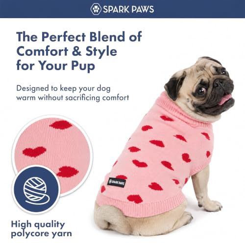 Image of Spark Paws Knit Dog Sweater - Winter Dog Clothes, Small Medium Large