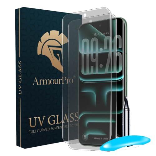 Image of ArmourPro 2 Pack Matte UV Tempered Glass for Infinix Note Edge, Premium Curved Screen Protector with Anti-Glare Finish, Edge-to-Edge Coverage, Fingerprint Friendly and Case Friendly