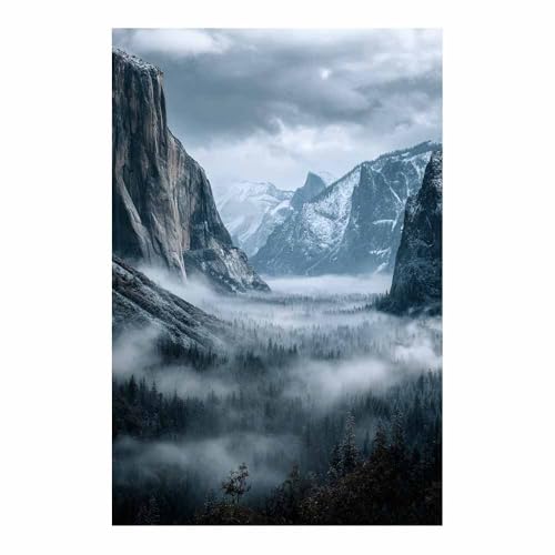 Brouillard de montagne sur toile élégante pour chambre et cuisine