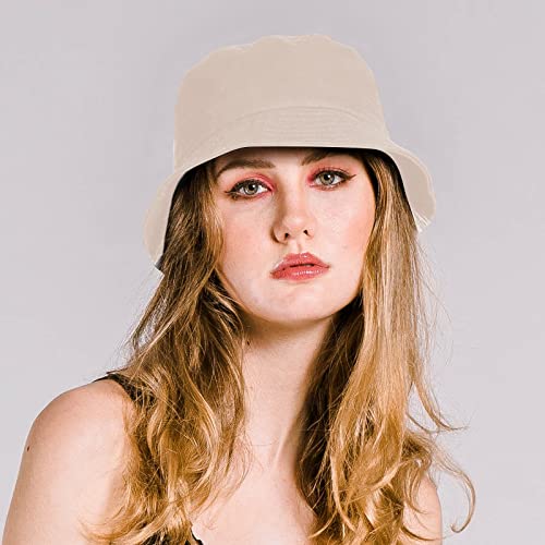Image of Rosoz 1 & 2 Pack Bucket Hat for Women Men Summer Travel Beach Sun Hat Outdoor Cap Unisex Bucket Hats