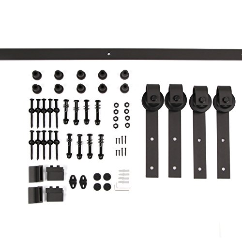 Unionline 8 Ft American Style Sliding Wood Barn Door Hardware Sliding Track Kit (13 FT 