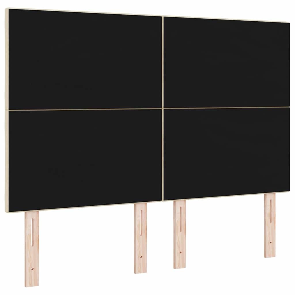 Cabecero crema 160 cm tela moderna Headboard con 2 alturas 118/128 cm pino marco madera maciza cabecero de cama duradero para dormitorio y dormitorio juvenil
