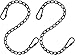JJDPARTS Kette, Verlängerungskette für Hängesessel, mit Zwei Karabinern für Hängematte, Sandsack, hängende Stuhl Indoor Outdoor (Two Chains 60cm | 23")