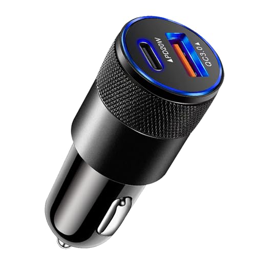 Car Charger 38W USB Type C PD Android Cellphone Charging QC 3.0 Automobile Adapter Fast Charging All Vehicle Cigarette Lighter Outlet Port Plug