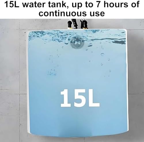 Outdoor Wall-Mounted Misting Fan with 15L Water Tank & Auto Fill – Perfect for Patios, Camping, Picnics, and Outdoor Activities (71cm/28in)