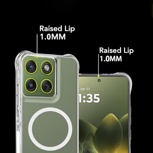 Image of Magnetic Case for Moto G100 Case [Compatible with Magsafe Accessory] Translucent Back Shockproof Protective Phone Case,Translucent