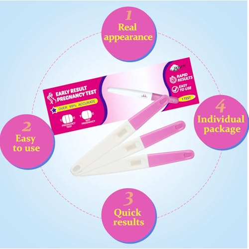 Image of Skylety 3 Pack Fake Pregnancy Test Prank Kit - April Fools' Day Realistic Positive Result Joke Sticks Prank Fake Early Result Pregnancy Test for Hilarious Gags and Practical Jokes(Pink)