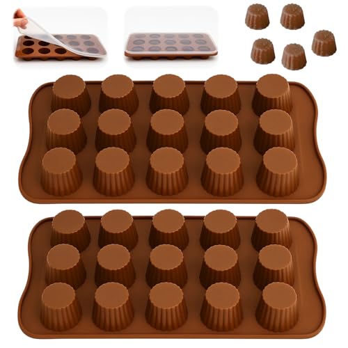 2 Stück Pralinenform Silikon Pralinenform Silikonform Pralinen Silikonform Schokolade Pralinen Form Silikonform Schokoladentafel für Schokolade Kekse Süßigkeiten Eiswürfel