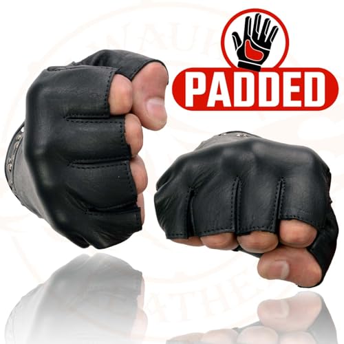 Image of Milwaukee Leather Women's Leather Motorcycle Fingerless Hand Gloves